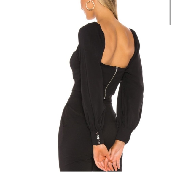 Capulet Florence Black Ruched Cropped Blouse - Picture 2 of 7